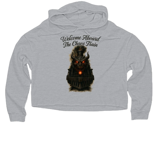 Welcome Aboard The Chaos Train - Women's Lightweight Cropped Hoodie